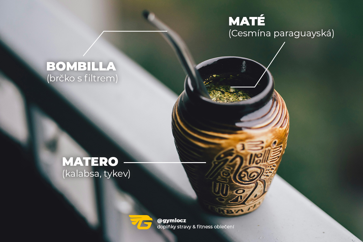 Příslušenství na pití Yerba Maté - kalabasa a bombilla